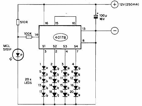 Secuencial 20 LEDs 
