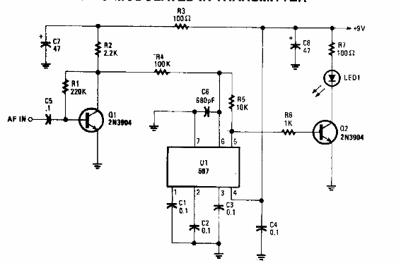 Transmisor de infrarrojos modulado 
