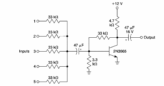 Mezclador de audio simple
