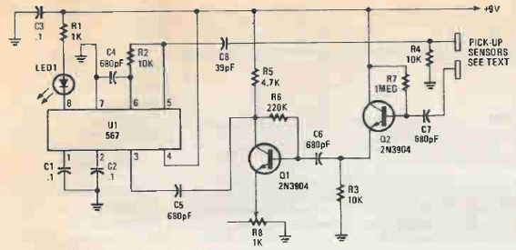 Sensor táctil PLL 567 
