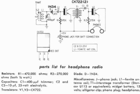 Radio de 2 transistores 
