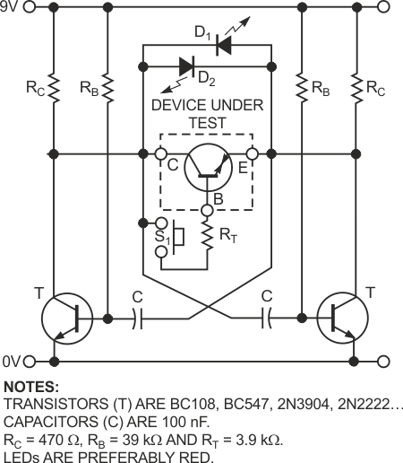 Prueba de transistor simple
