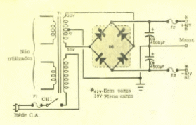 Fuente de alimentación para amplificador de 70 W 
