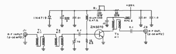 Amplificador lineal de 2 a 30 MHz
