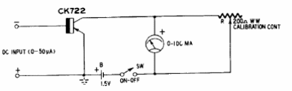 Microamperímetro con transistor 
