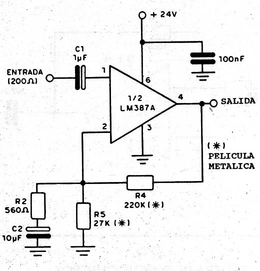 Preamplificador para Microfono
