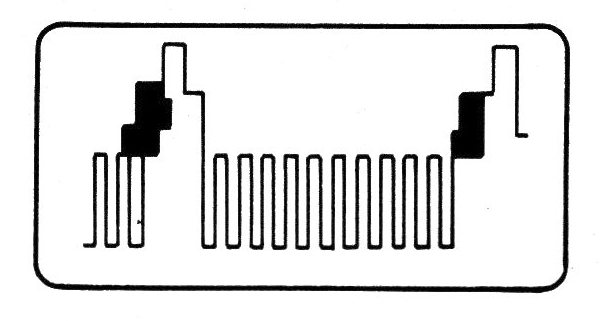 Figura 4 - Imagen del osciloscopio para la señal de 1 línea
Figura 4 - Imagen del osciloscopio para la señal de 1 línea