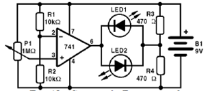 Figura 1 - Circuito con el 741.
Figura 1 - Circuito con el 741.