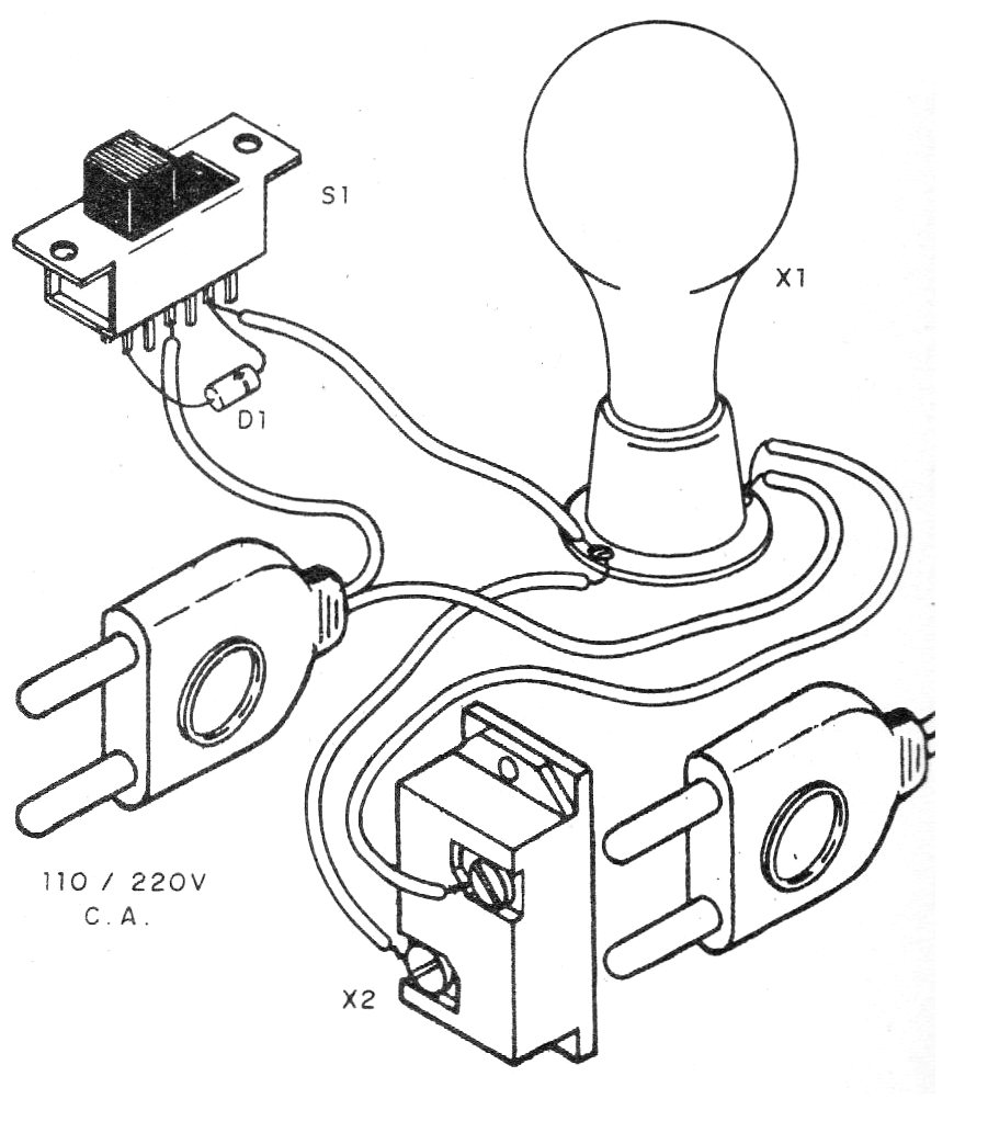 Figura 2 - Disposición de los componentes que se pueden fijar en una pequeña caja o en la propia bancada.
Figura 2 - Disposición de los componentes que se pueden fijar en una pequeña caja o en la propia bancada.