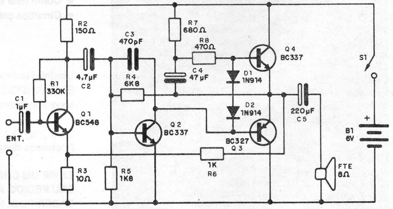 Figura 1 - Diagrama del amplificador
Figura 1 - Diagrama del amplificador