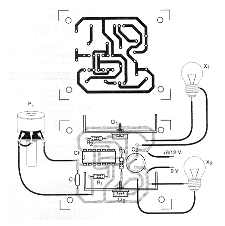 Figura 2 - Placa de circuito impreso para el montaje

