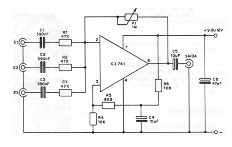 Figura 1 - Circuito del mezclador
