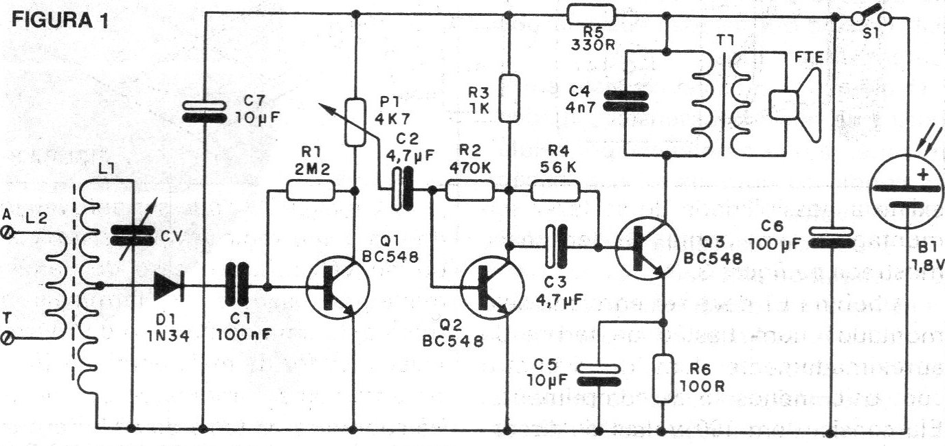 Figura 1 - Circuito completo de la radio
Figura 1 - Circuito completo de la radio