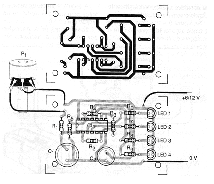 Figura 2 - Placa de circuito impreso para el montaje
