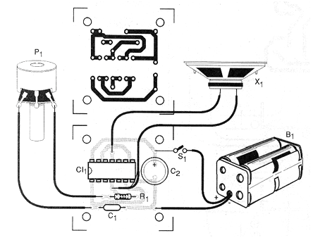 Figura 2 - Placa de circuito impreso para el montaje
