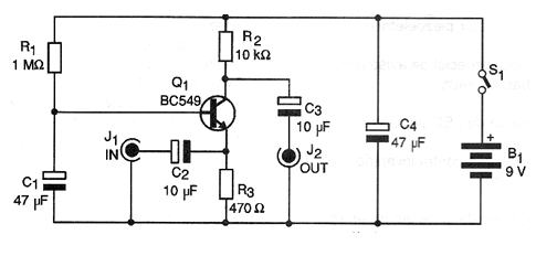 Figura 1 - Diagrama del preamplificador
Figura 1 - Diagrama del preamplificador