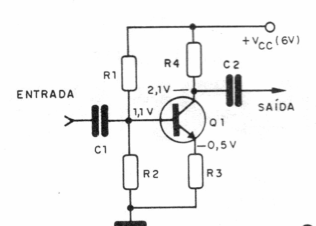Figura 2 - Etapa transistorizada común
Figura 2 - Etapa transistorizada común