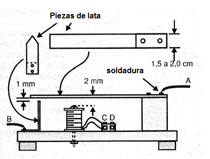 Figura 2 - Montaje del relé experimental utilizando material de chatarra.
