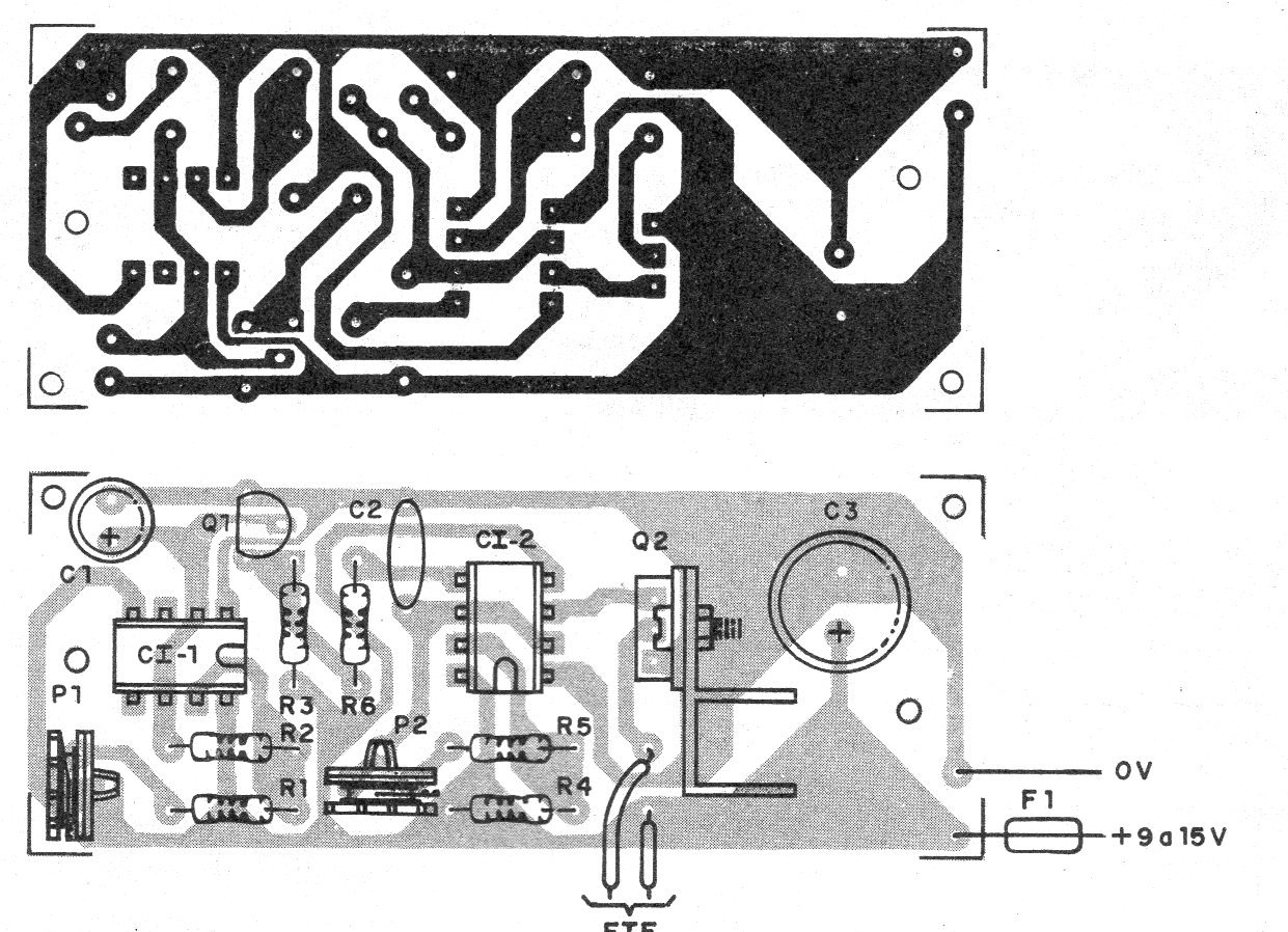 Figura 2 - Placa de circuito impreso para el montaje
Figura 2 - Placa de circuito impreso para el montaje