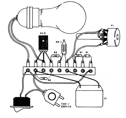 Figura 2 - Montaje con puente de terminales
