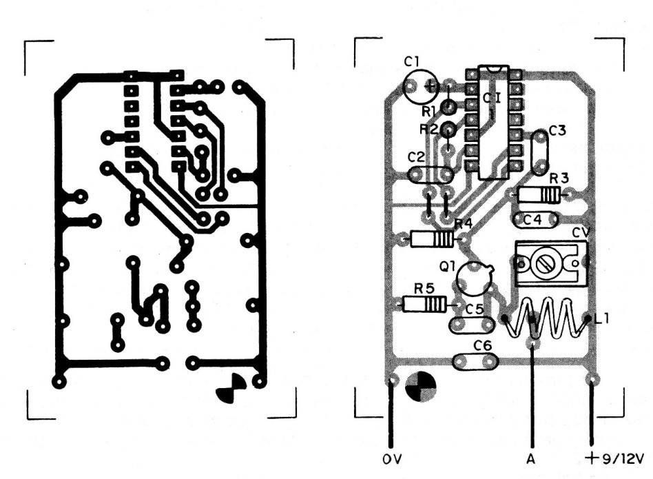 Figura 2 - Placa de circuito impreso para el montaje.
Figura 2 - Placa de circuito impreso para el montaje.
